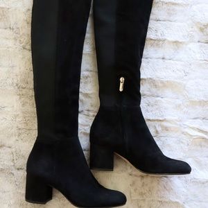 Sam Edelman Valda Suede Tall Black Boots